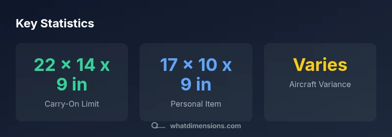 Infographic showing carry-on versus personal item sizes for United Airlines