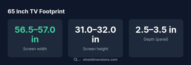 65 inch TV footprint infographic