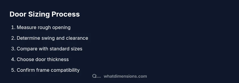 Process for determining door size using rough opening measurements