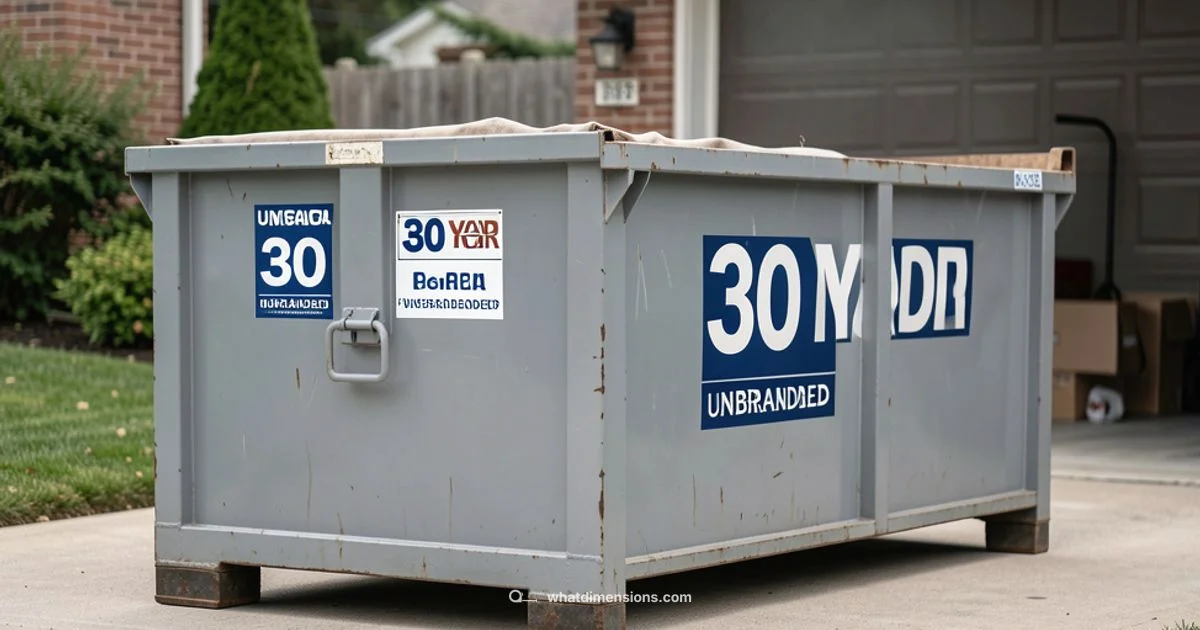30 yd Dumpster Size - What Dimensions