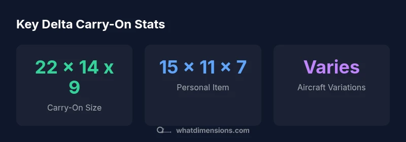 Delta carry-on dimensions infographic