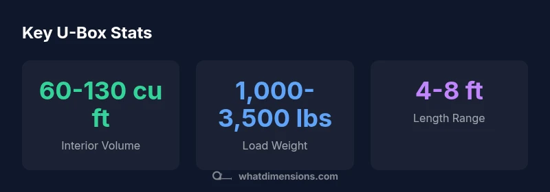 Infographic showing U-Box dimensions and capacity