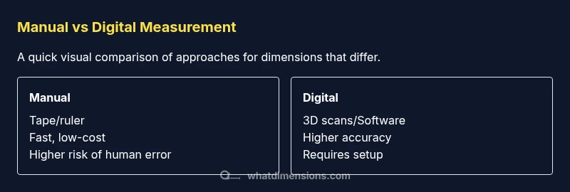 Comparison of manual vs digital measurement methods